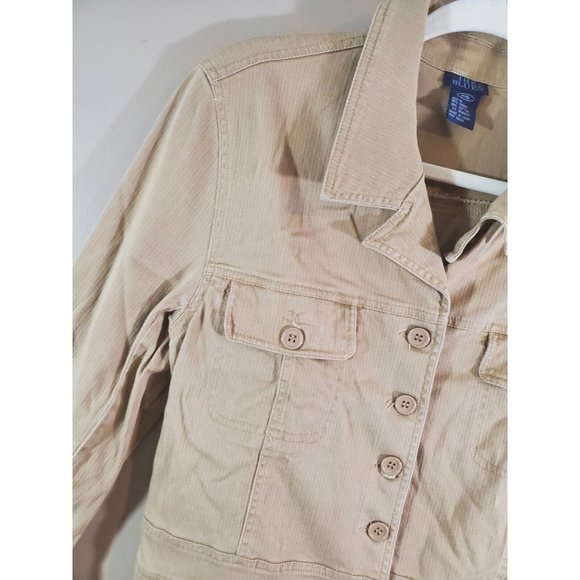 Vtg Y2K The Blues Button Down Tan Shacket, Sz XL - Picture 4 of 10